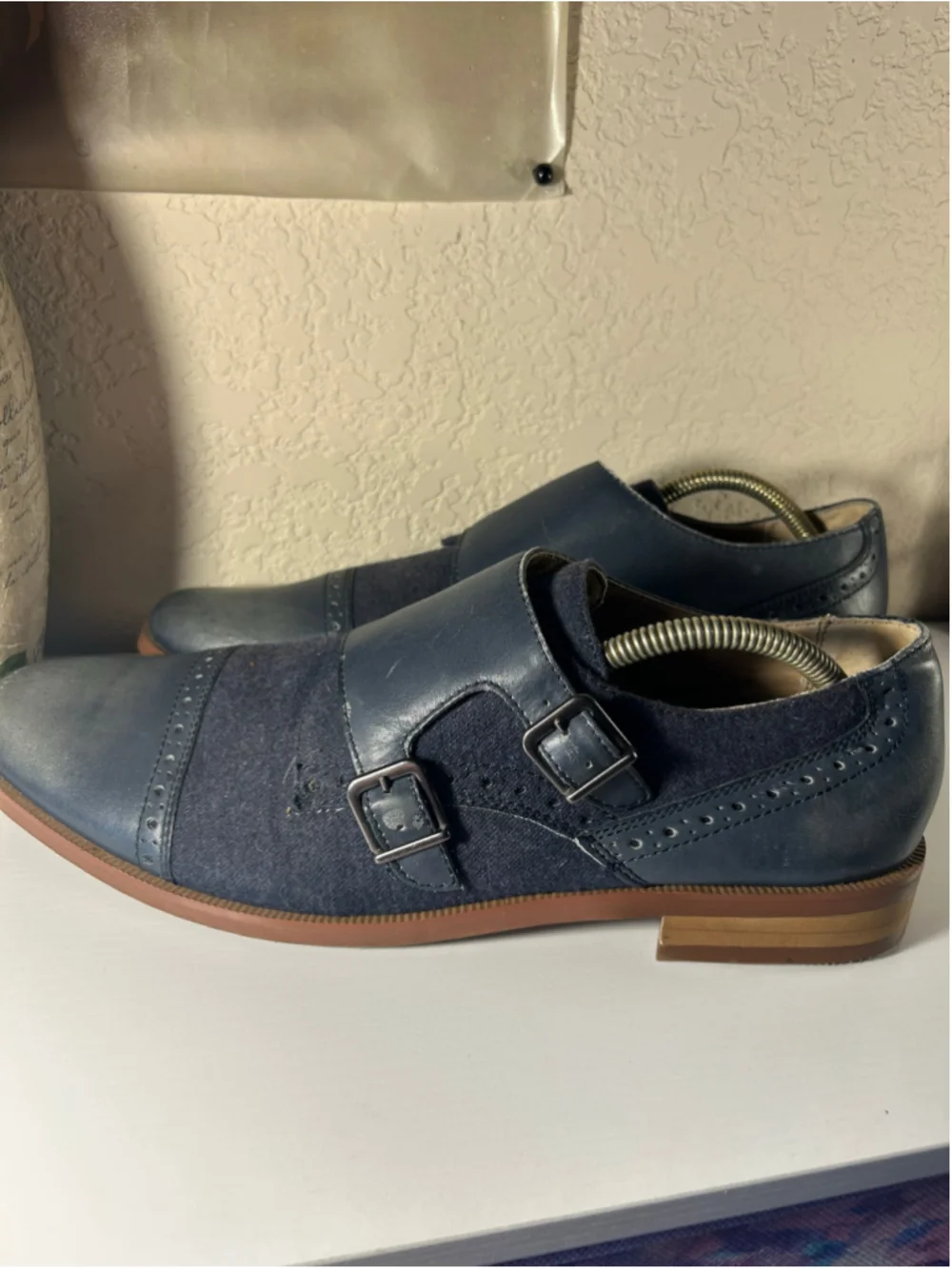 Men's Original Penguin Monk Strap Shoes, Blue